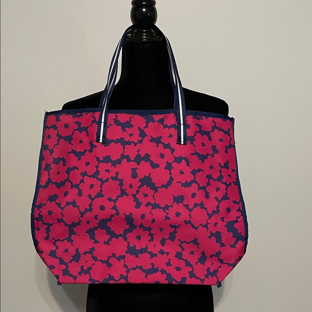 Estee Lauder Pink and Navy Floral Tote